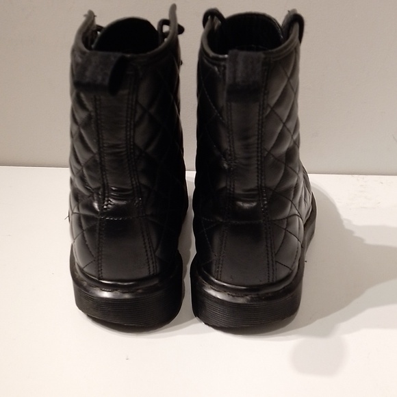 Dr Martens Women's Coralie Black Quilted Leather 8 Eye Lace Up Boots - Picture 5 of 10
